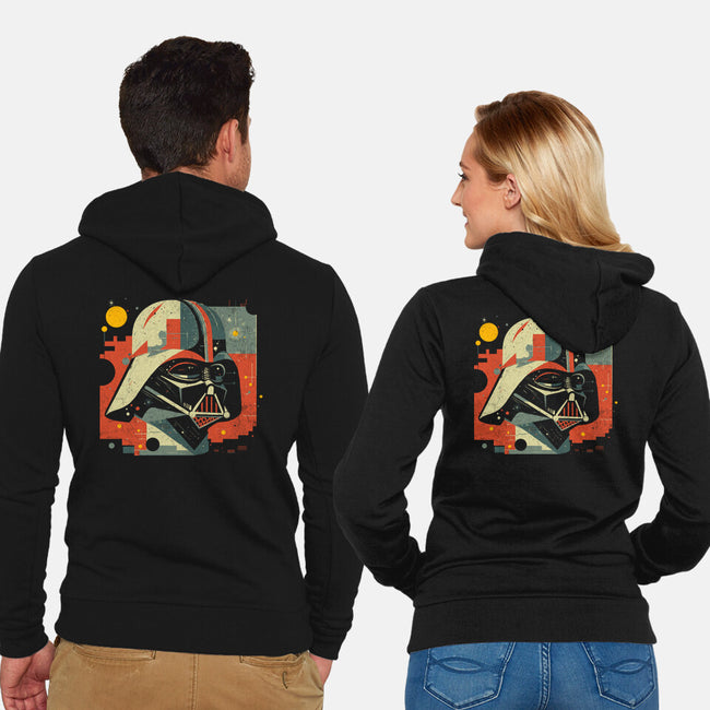 Dark Helmet-Unisex-Zip-Up-Sweatshirt-kharmazero