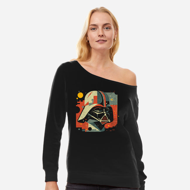 Dark Helmet-Womens-Off Shoulder-Sweatshirt-kharmazero