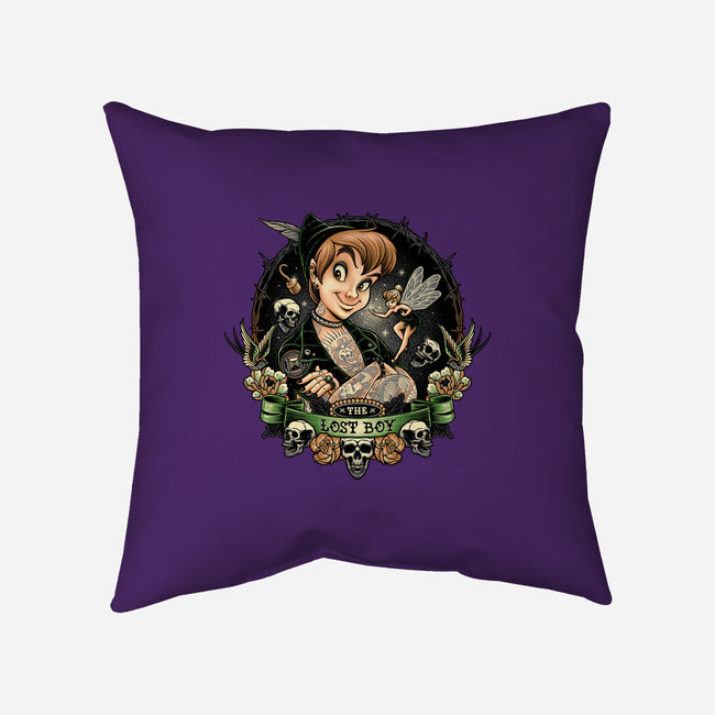 A Lost Boy-None-Removable Cover-Throw Pillow-momma_gorilla