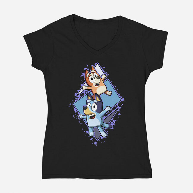 Siblings Life-Womens-V-Neck-Tee-nickzzarto