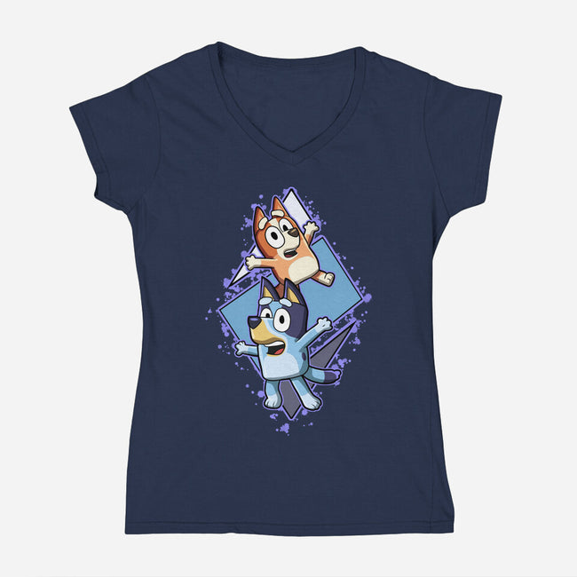 Siblings Life-Womens-V-Neck-Tee-nickzzarto