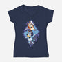 Siblings Life-Womens-V-Neck-Tee-nickzzarto