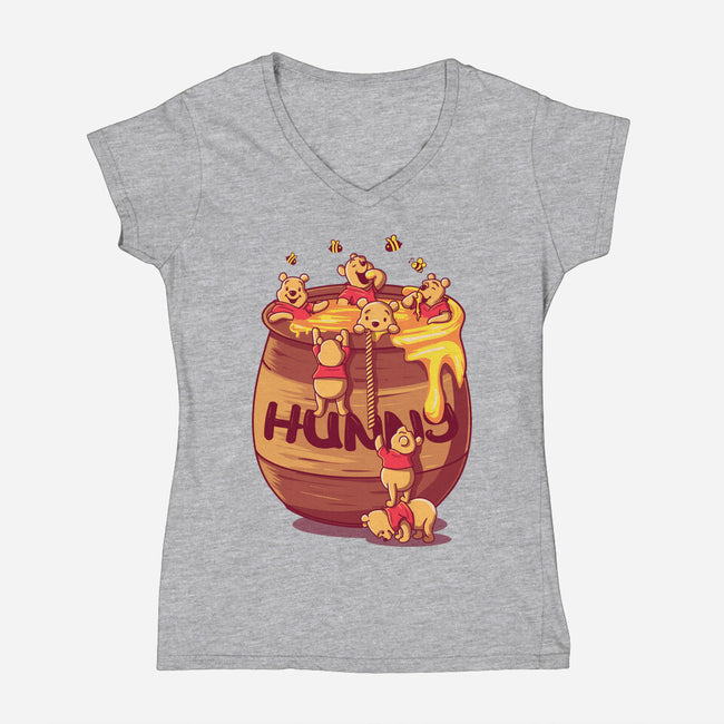 The Hunny Pot-Womens-V-Neck-Tee-erion_designs