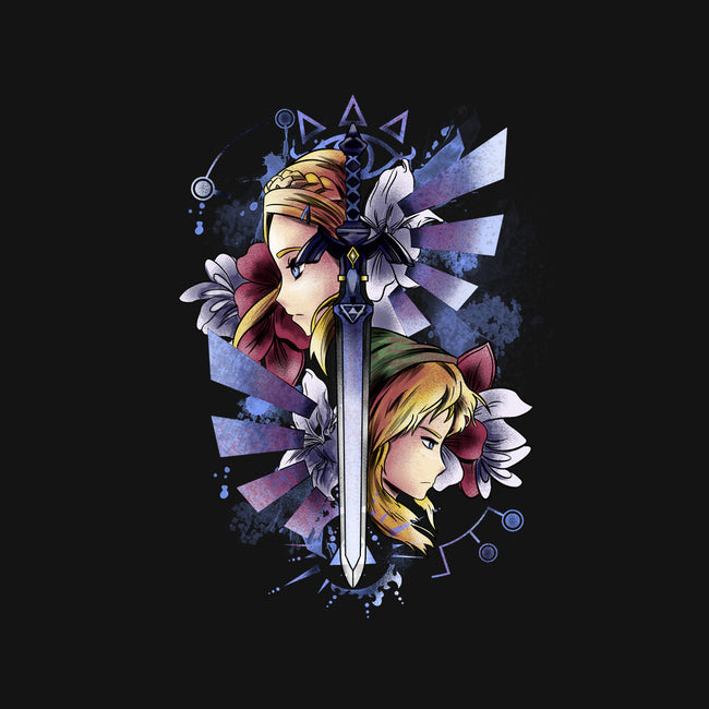 Princess And Knight-Womens-V-Neck-Tee-fanfabio