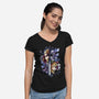 Princess And Knight-Womens-V-Neck-Tee-fanfabio