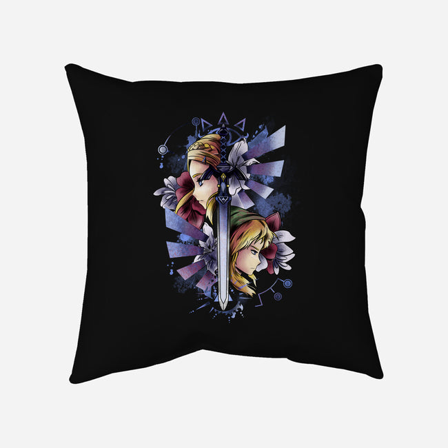 Princess And Knight-None-Removable Cover w Insert-Throw Pillow-fanfabio