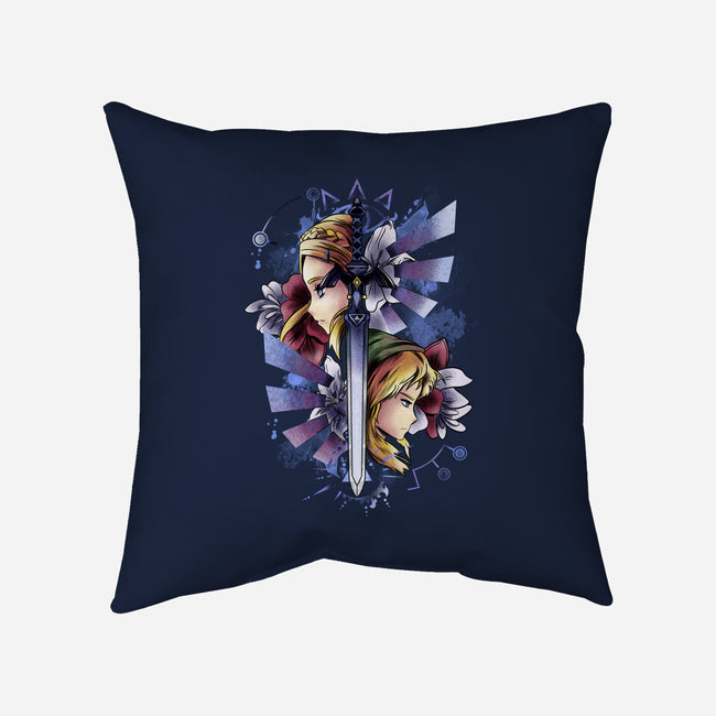 Princess And Knight-None-Removable Cover-Throw Pillow-fanfabio