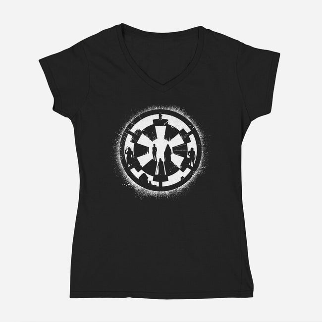 Dark Shadows-Womens-V-Neck-Tee-rocketman_art
