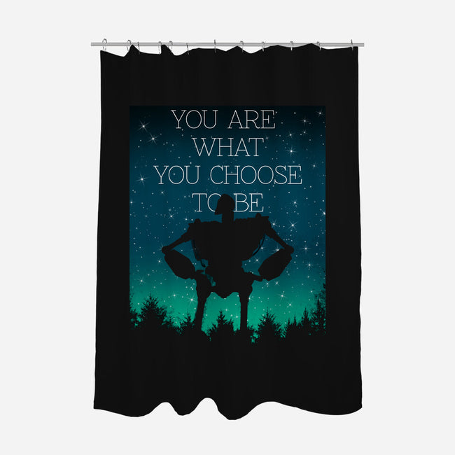 You Are What You Choose to Be-none polyester shower curtain-pescapin