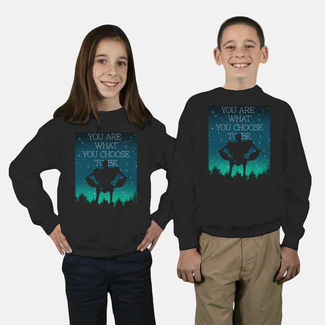 You Are What You Choose to Be-youth crew neck sweatshirt-pescapin