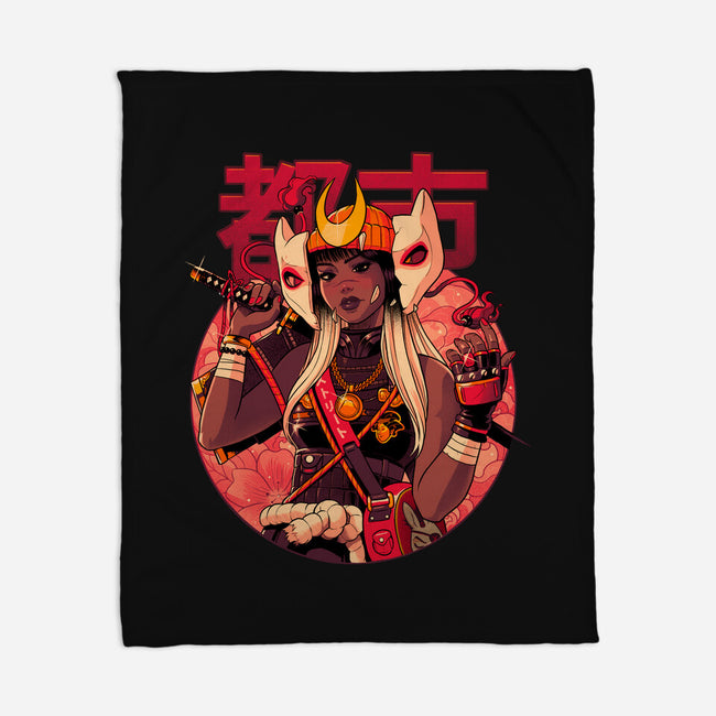 Usagi Urban Samurai-None-Fleece-Blanket-Bruno Mota