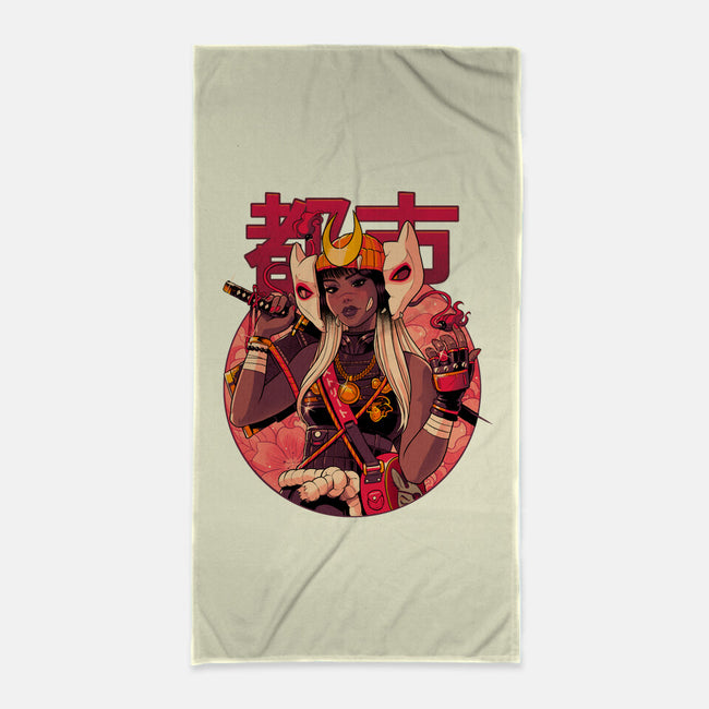 Usagi Urban Samurai-None-Beach-Towel-Bruno Mota