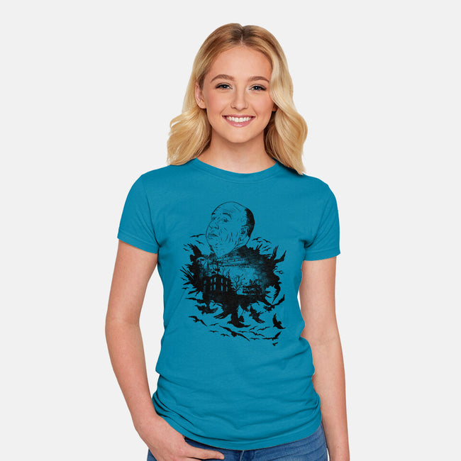 Master Of Suspense-Womens-Fitted-Tee-dalethesk8er