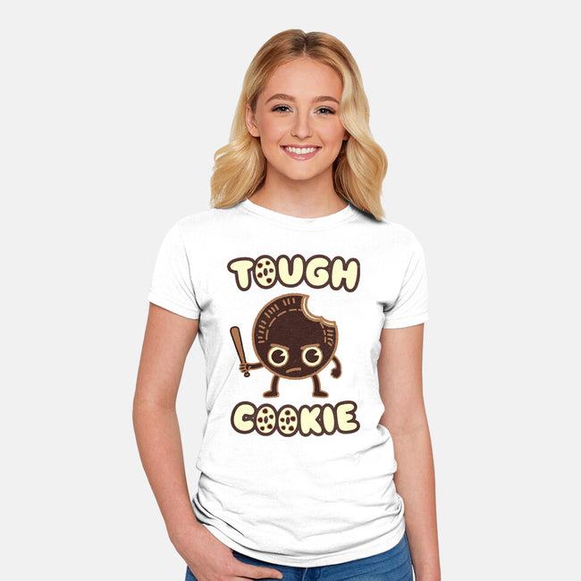 Tough Cookie-Womens-Fitted-Tee-Weird & Punderful