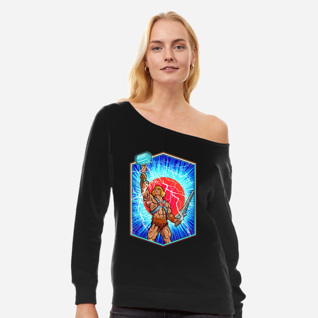 The Worthy-Womens-Off Shoulder-Sweatshirt-nadzeenadz