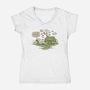 Second Breakfast And Elevenses-Womens-V-Neck-Tee-kg07