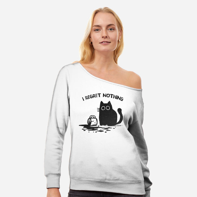 I Regret Nothing-Womens-Off Shoulder-Sweatshirt-kg07