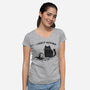 I Regret Nothing-Womens-V-Neck-Tee-kg07