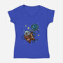 AstroCat-Womens-V-Neck-Tee-zascanauta