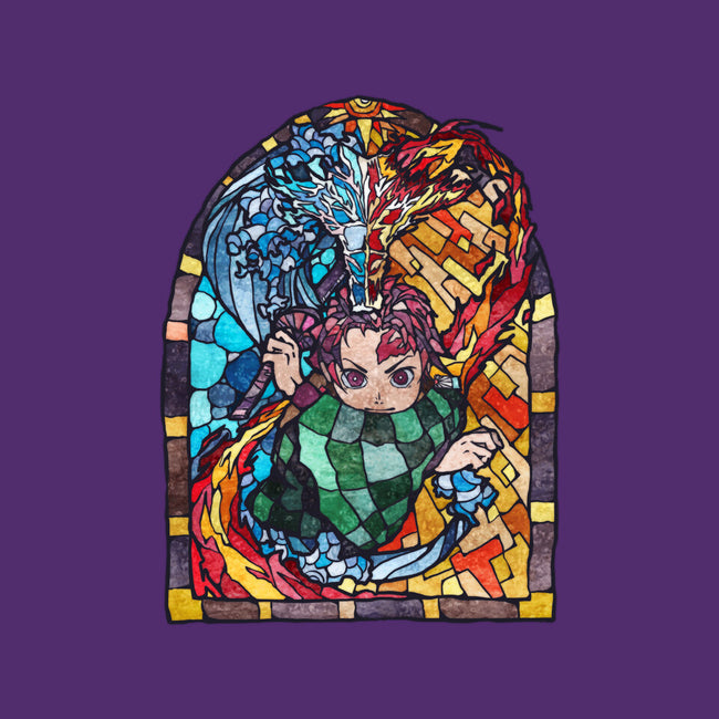 Tanjiro Stained Glass-Mens-Basic-Tee-line13design