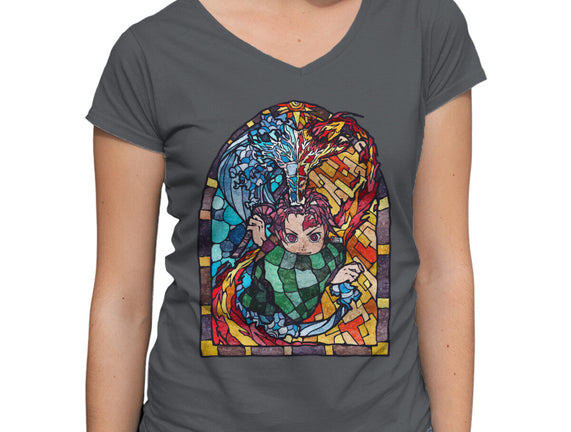 Tanjiro Stained Glass