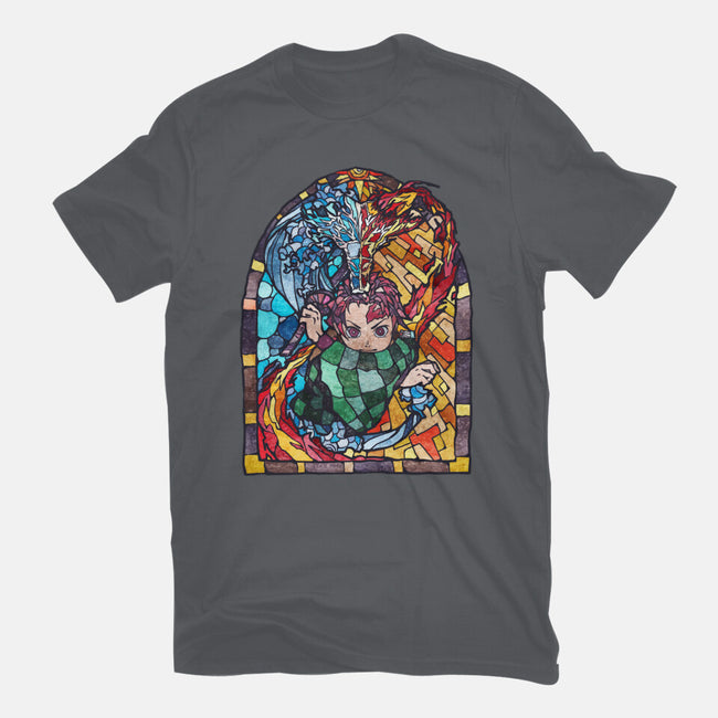 Tanjiro Stained Glass-Womens-Fitted-Tee-line13design