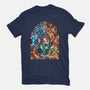 Tanjiro Stained Glass-Mens-Basic-Tee-line13design