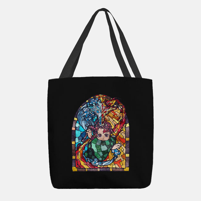 Tanjiro Stained Glass-None-Basic Tote-Bag-line13design