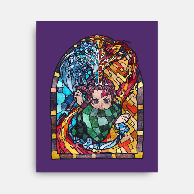 Tanjiro Stained Glass-None-Stretched-Canvas-line13design