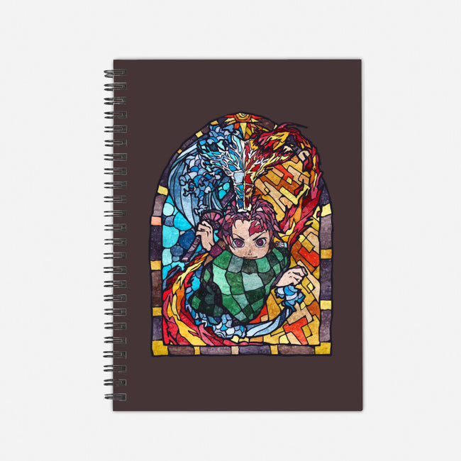 Tanjiro Stained Glass-None-Dot Grid-Notebook-line13design