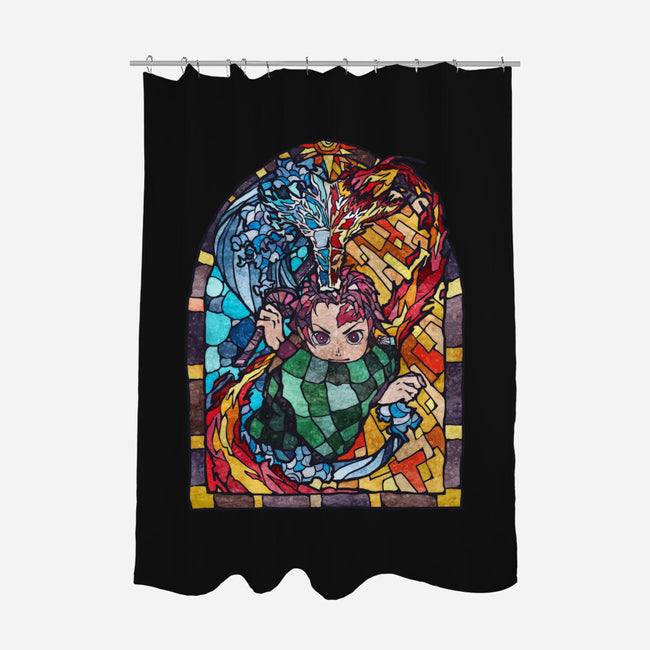 Tanjiro Stained Glass-None-Polyester-Shower Curtain-line13design