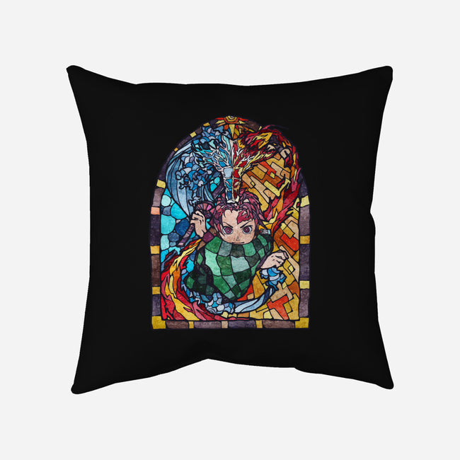 Tanjiro Stained Glass-None-Removable Cover w Insert-Throw Pillow-line13design