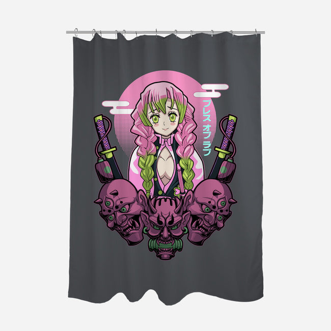 Mitsuri Breath Of Love-None-Polyester-Shower Curtain-Astrobot Invention