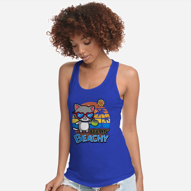 Feelin' Beachy-Womens-Racerback-Tank-Boggs Nicolas