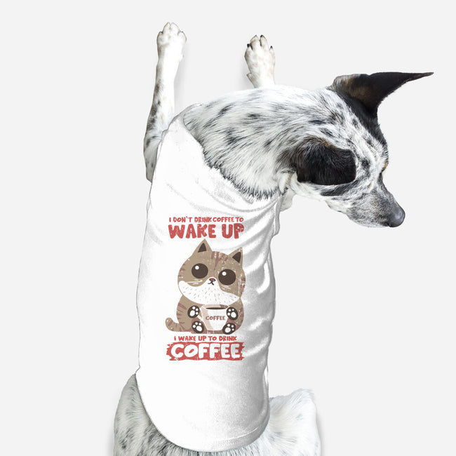 I Wake Up For Coffee-Dog-Basic-Pet Tank-turborat14