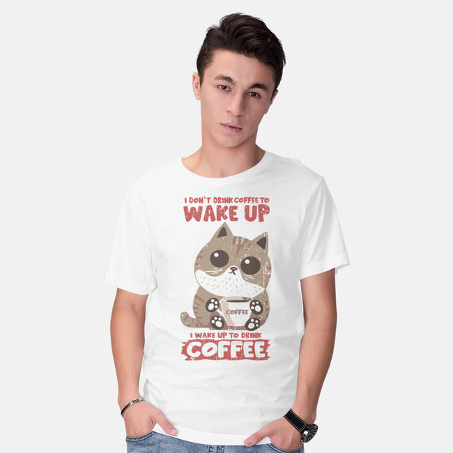 I Wake Up For Coffee-Mens-Basic-Tee-turborat14