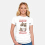 I Wake Up For Coffee-Womens-Fitted-Tee-turborat14
