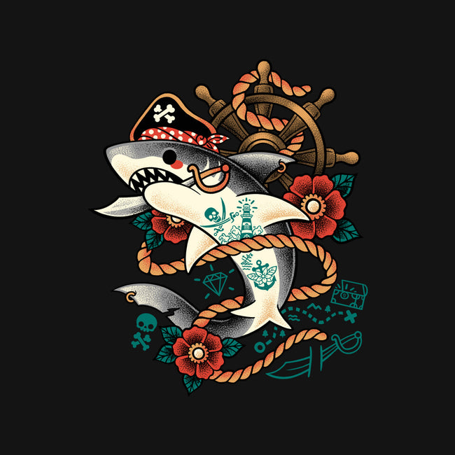 Pirate Shark Tattoo-Cat-Basic-Pet Tank-NemiMakeit