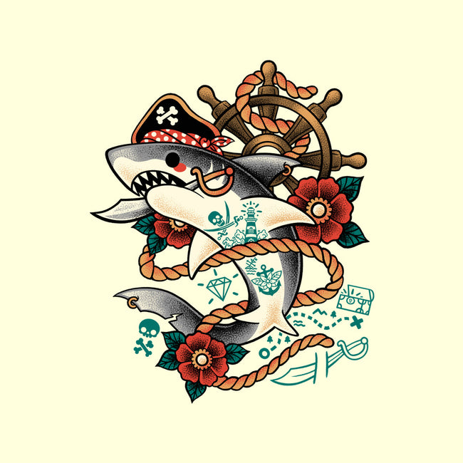 Pirate Shark Tattoo-None-Adjustable Tote-Bag-NemiMakeit