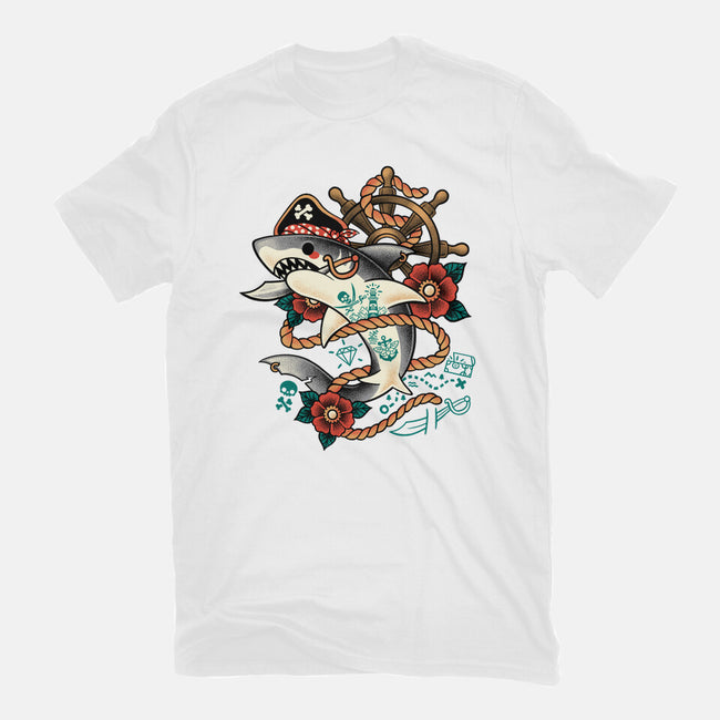 Pirate Shark Tattoo-Mens-Premium-Tee-NemiMakeit