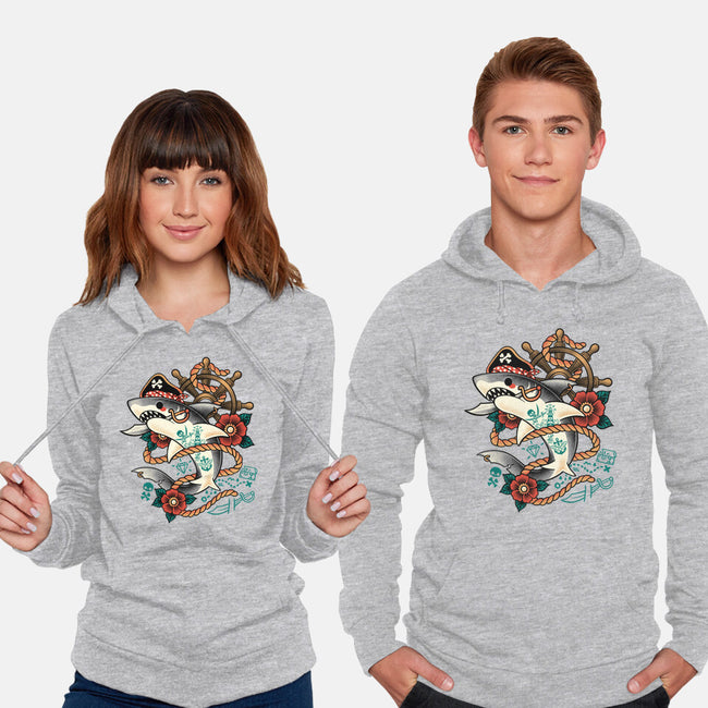 Pirate Shark Tattoo-Unisex-Pullover-Sweatshirt-NemiMakeit