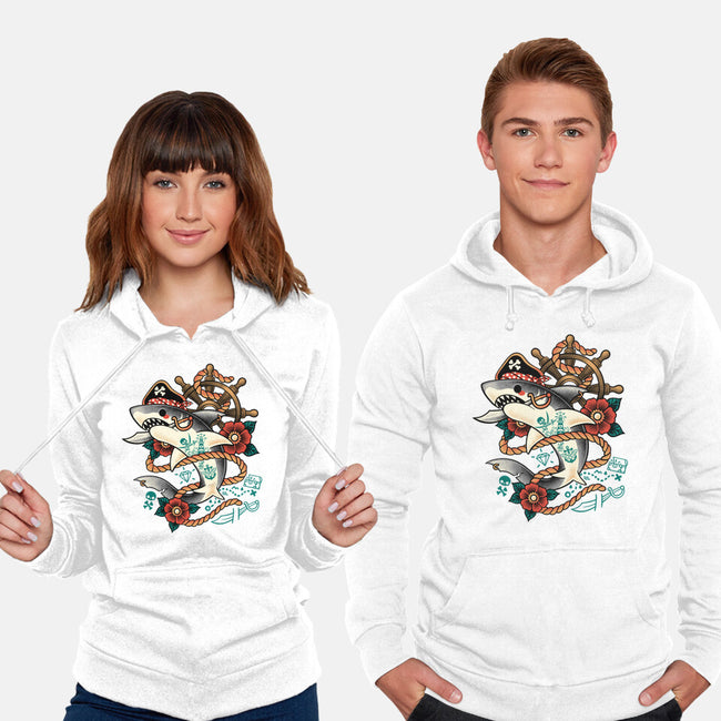 Pirate Shark Tattoo-Unisex-Pullover-Sweatshirt-NemiMakeit