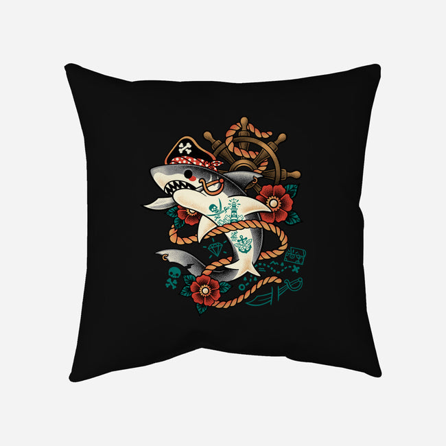 Pirate Shark Tattoo-None-Removable Cover w Insert-Throw Pillow-NemiMakeit