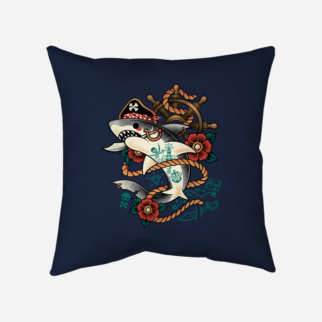 Pirate Shark Tattoo-None-Removable Cover w Insert-Throw Pillow-NemiMakeit