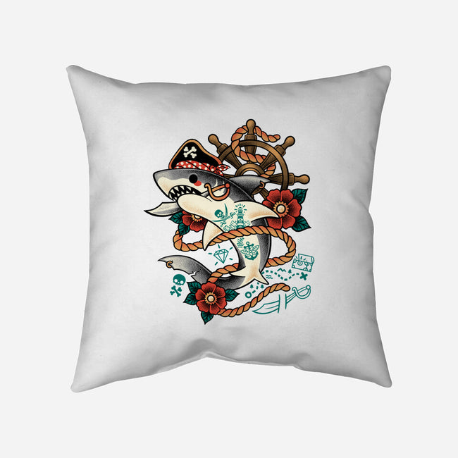 Pirate Shark Tattoo-None-Removable Cover w Insert-Throw Pillow-NemiMakeit