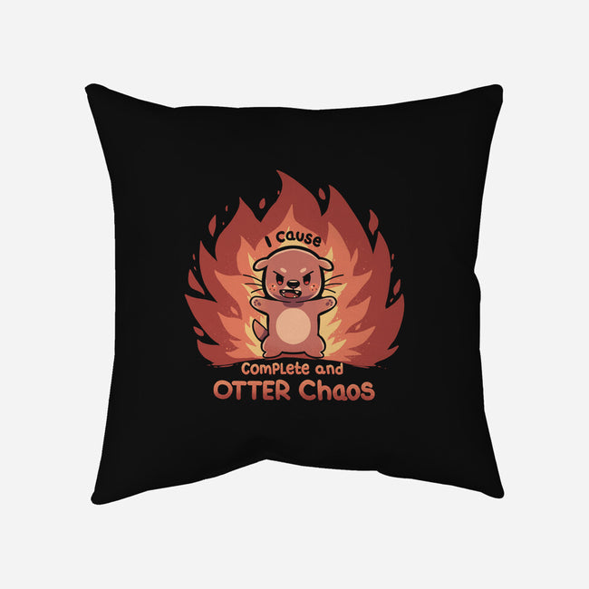 Otter Chaos-None-Removable Cover-Throw Pillow-TechraNova