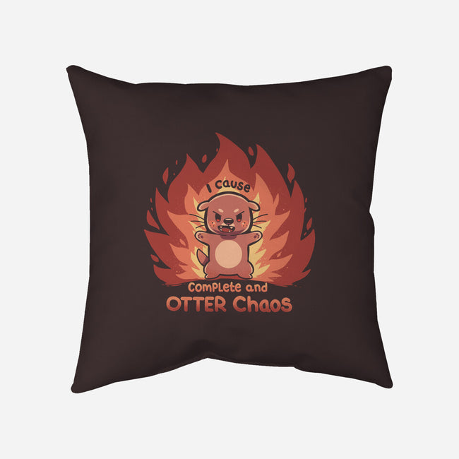 Otter Chaos-None-Removable Cover-Throw Pillow-TechraNova