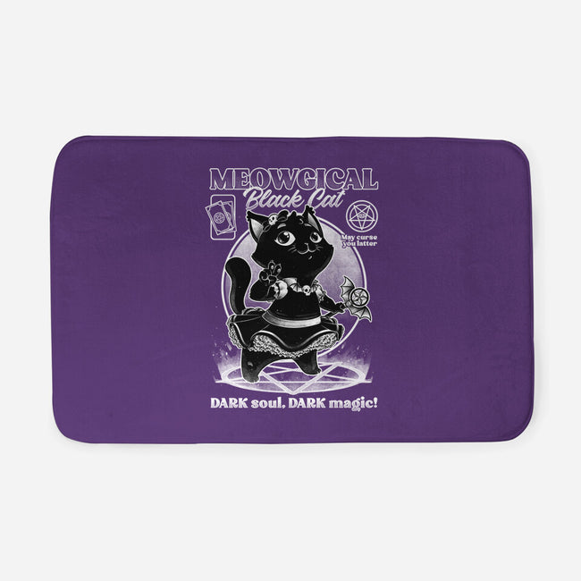 Magical Black Cat Girl-None-Memory Foam-Bath Mat-Studio Mootant