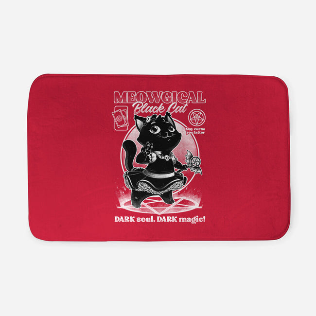 Magical Black Cat Girl-None-Memory Foam-Bath Mat-Studio Mootant