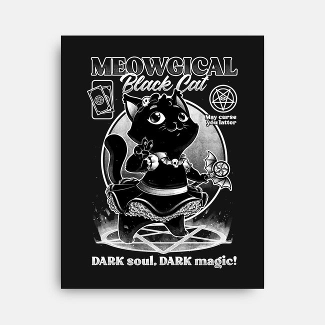 Magical Black Cat Girl-None-Stretched-Canvas-Studio Mootant